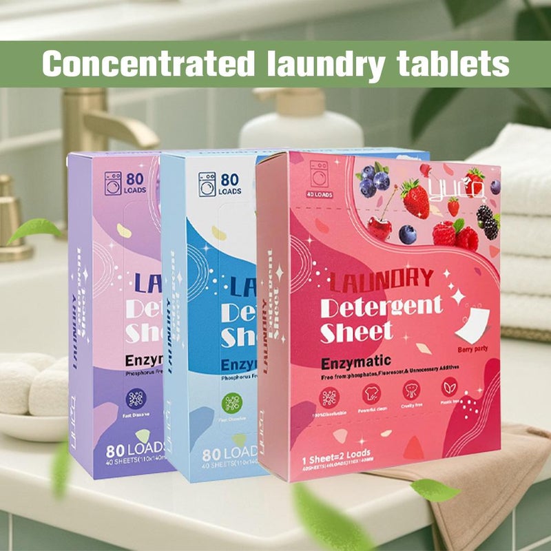 Laundry Detergent Sheets, 40 Laundry Sheets, Eco-Friendly, Plastic-Free, Space Saving, Fast Dissolve & Hypoallergenic, Laundry Detergent for Home Dorms Essentials - Image 5